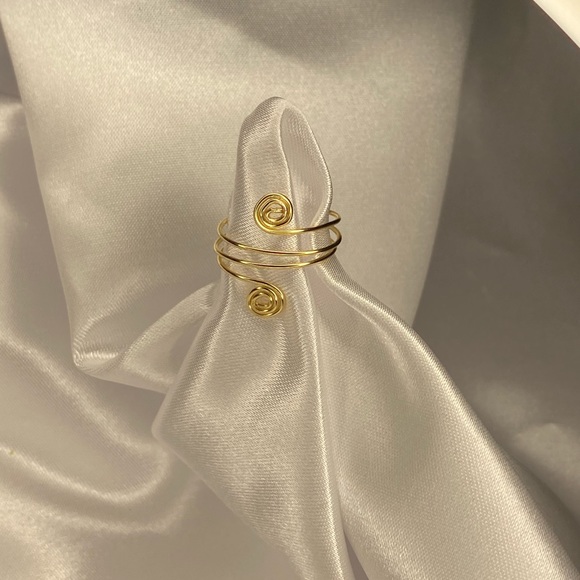 Handmade gold filled wire spiral ring - Picture 3 of 3